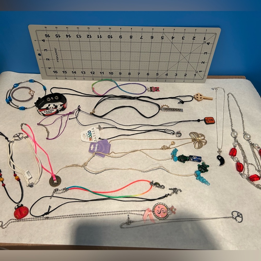 Mixed Jewelry Lot for Tweens & Teens & Children Necklaces Bracelets Charms